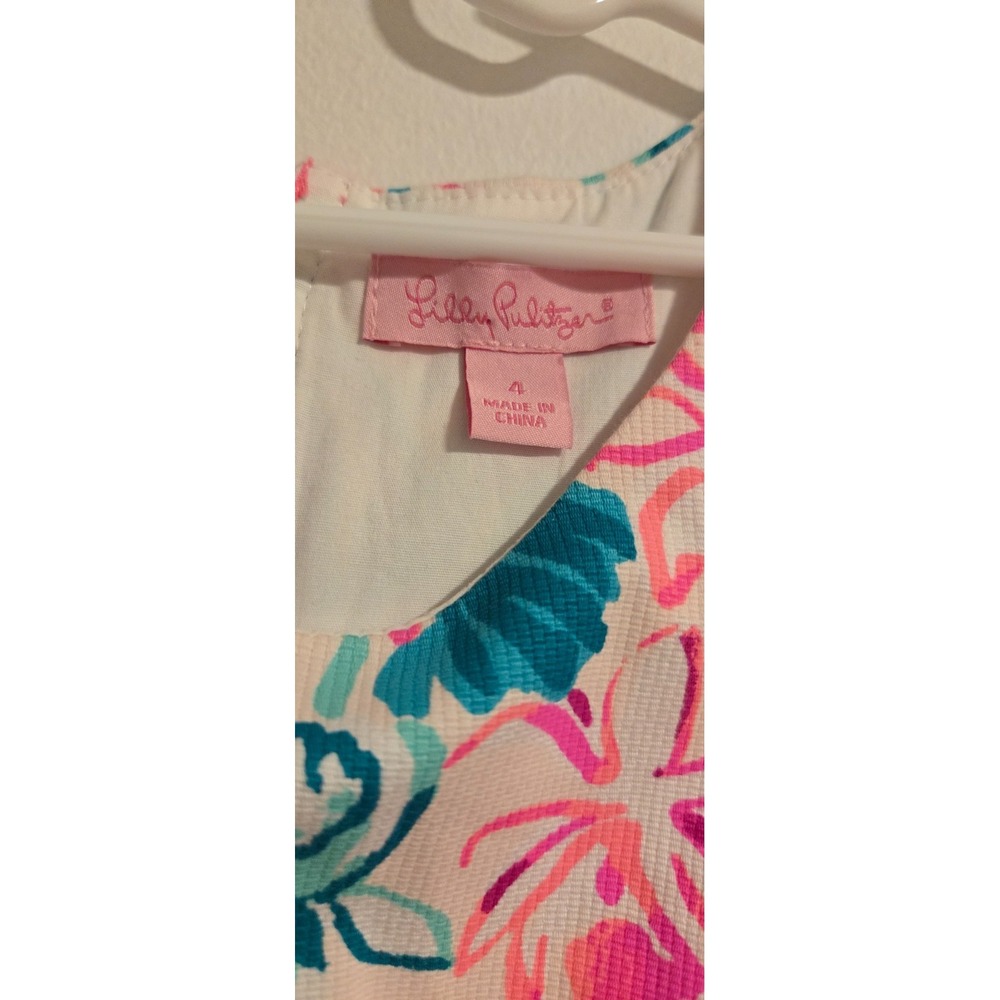 Lilly Pulitzer Mila‎ Stretch Shift size 4 Via Flora EUC Preppy Coastal Colorful - Picture 7 of 7